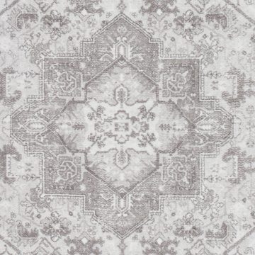 Teppich Gemütlicher Schlafzimmer Teppich im orientalischen Stil grau, Teppich-Traum, rechteckig, Je nach Licht heller-dunkler, Rückseite: „dot backing“ rutschfest