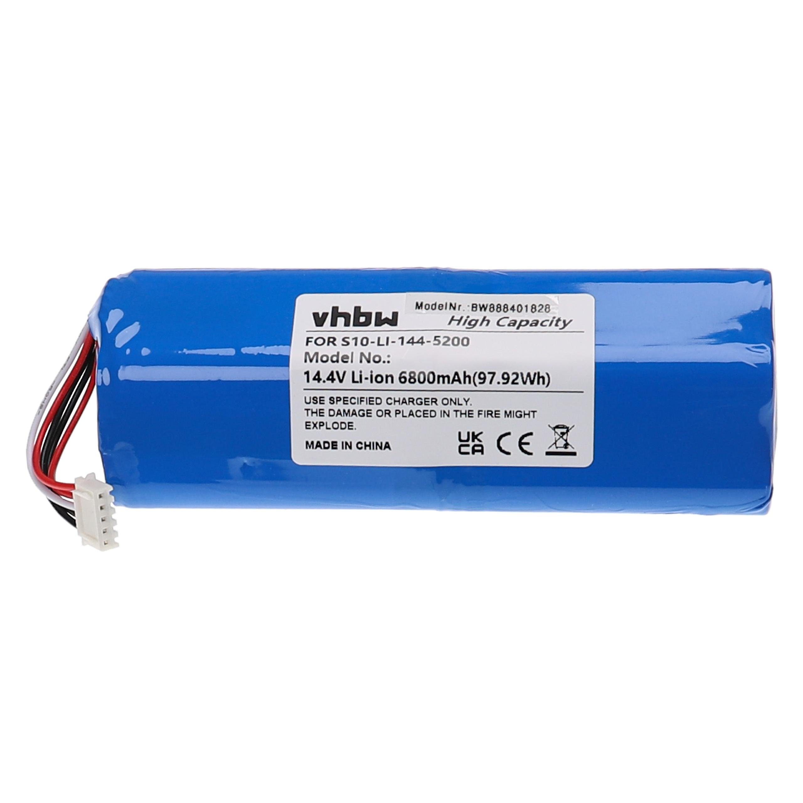 vhbw Akku passend für Ecovacs Deebot Ozmo T8 Aivi Max Power, X1 Omni, X1, Staubsauger-Akku Akku Li-Ion 6800 mAh (14,4 V, 1 St), Leistungsfähiger Austausch-Akku für Ihren Saugroboter