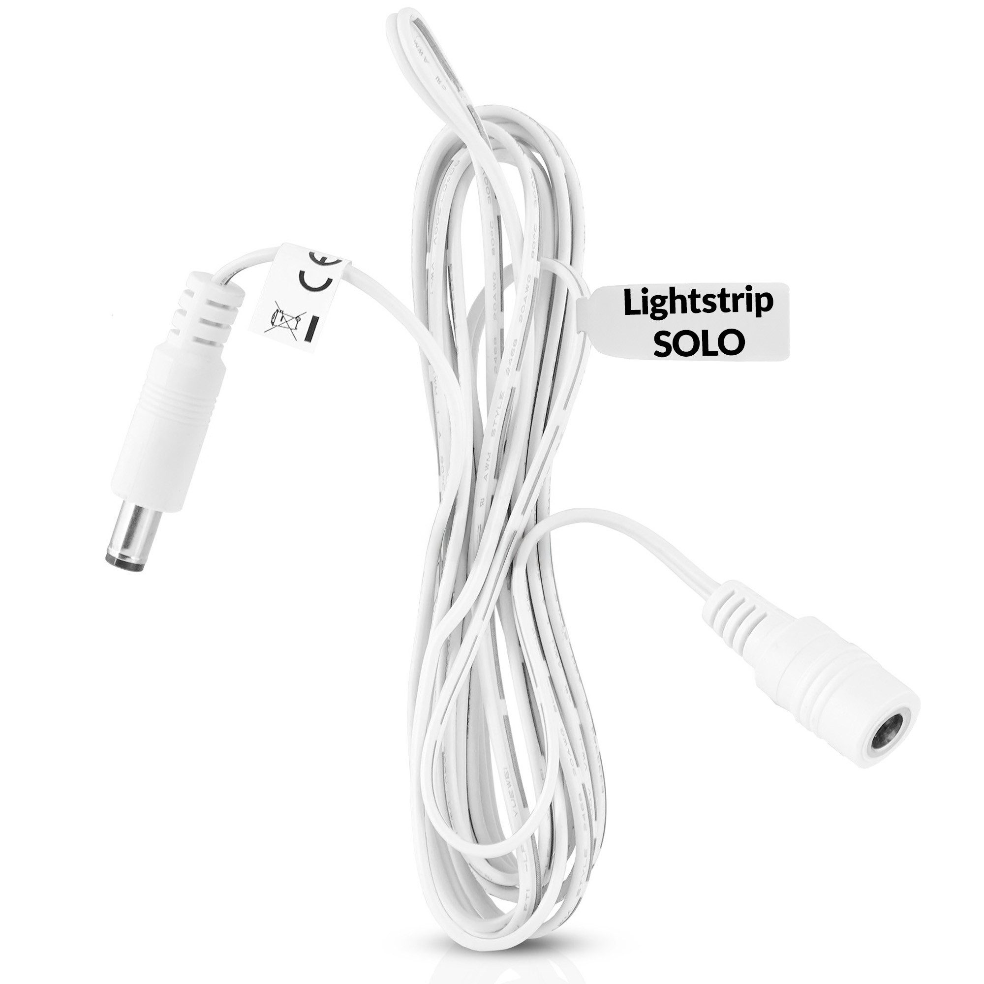 Wicked Chili Verlängerungskabel für Philips HUE Lightstrip SOLO Verlängerungskabel, Hohlstecker , Hohlsteckerbuchse  (250 cm), 2,5m DC-Verlängerungskabel für Philips HUE SOLO Lightstrip