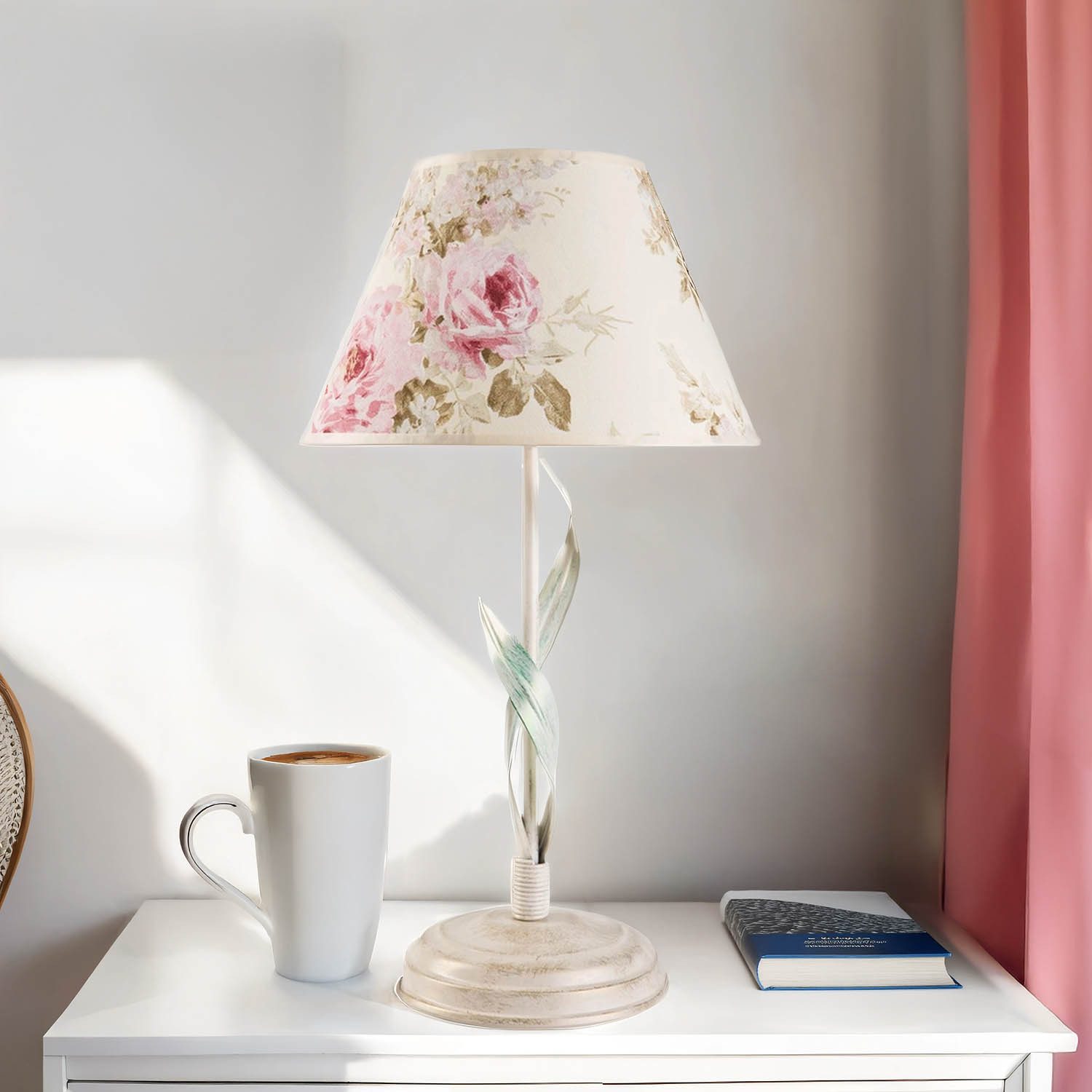 Licht-Erlebnisse Nachttischlampe LOREN, ohne Leuchtmittel, Shabby günstig online kaufen