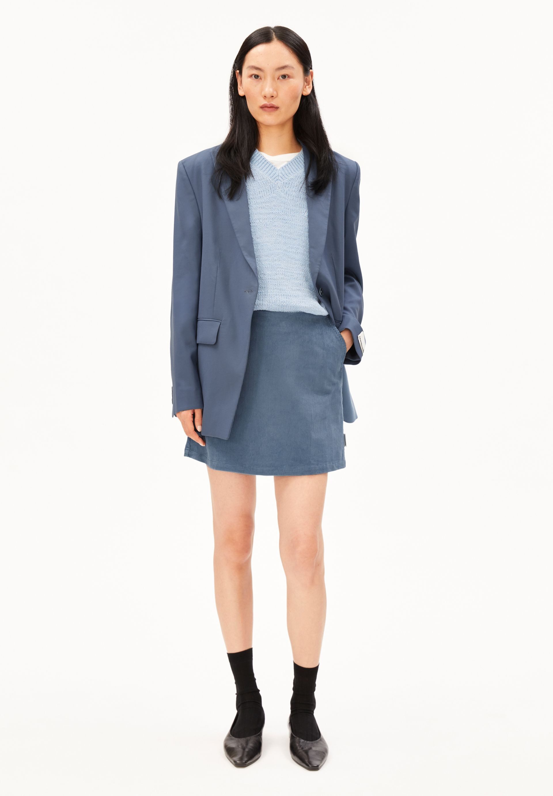 Armedangels Jerseyrock CORDUROY Kordrock aus Bio-Baumwoll Mix (Regular Fit) Mini