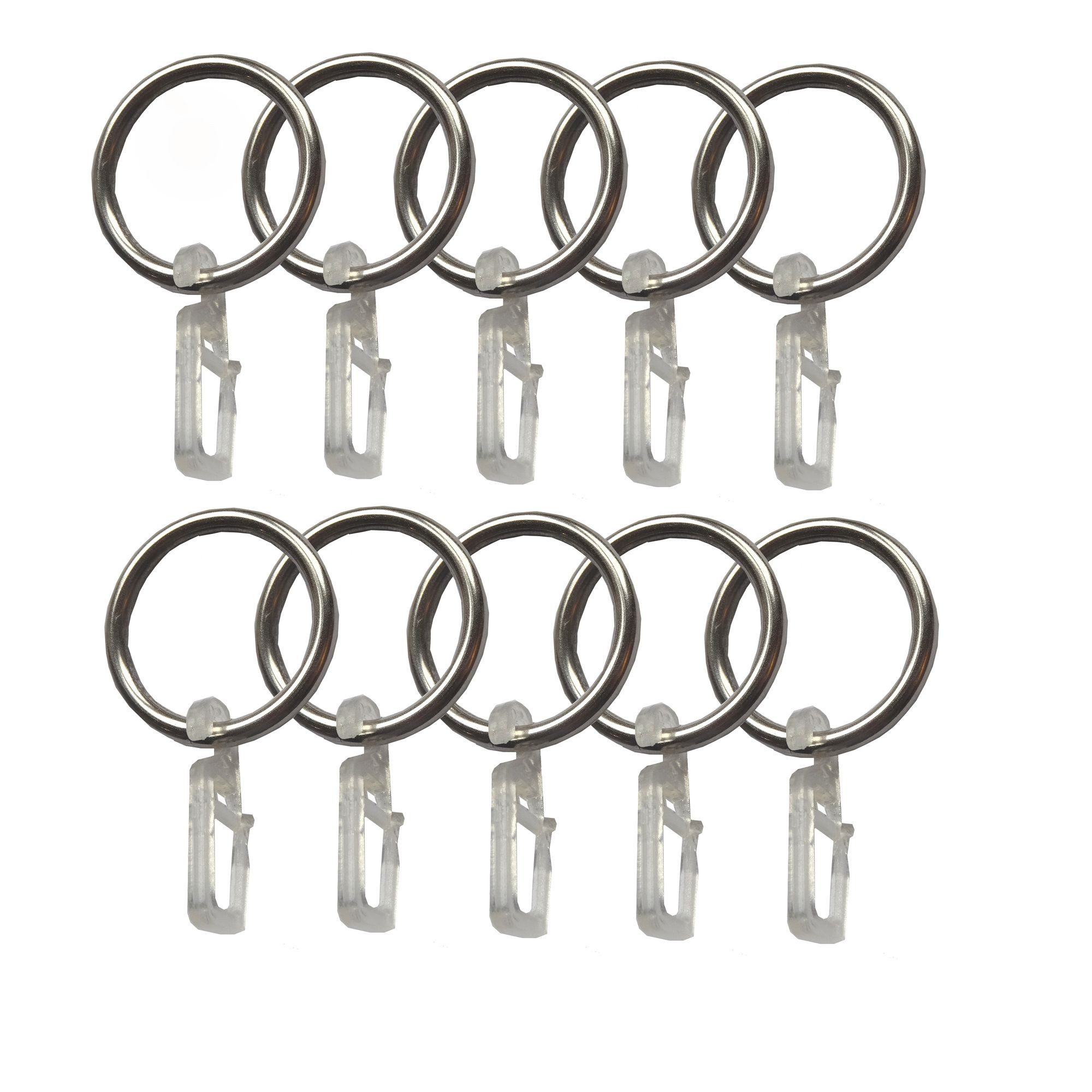 BASIT Gardinenring Metallringe mit Überklipshaken C19, für 19 und 20 mm Gar günstig online kaufen