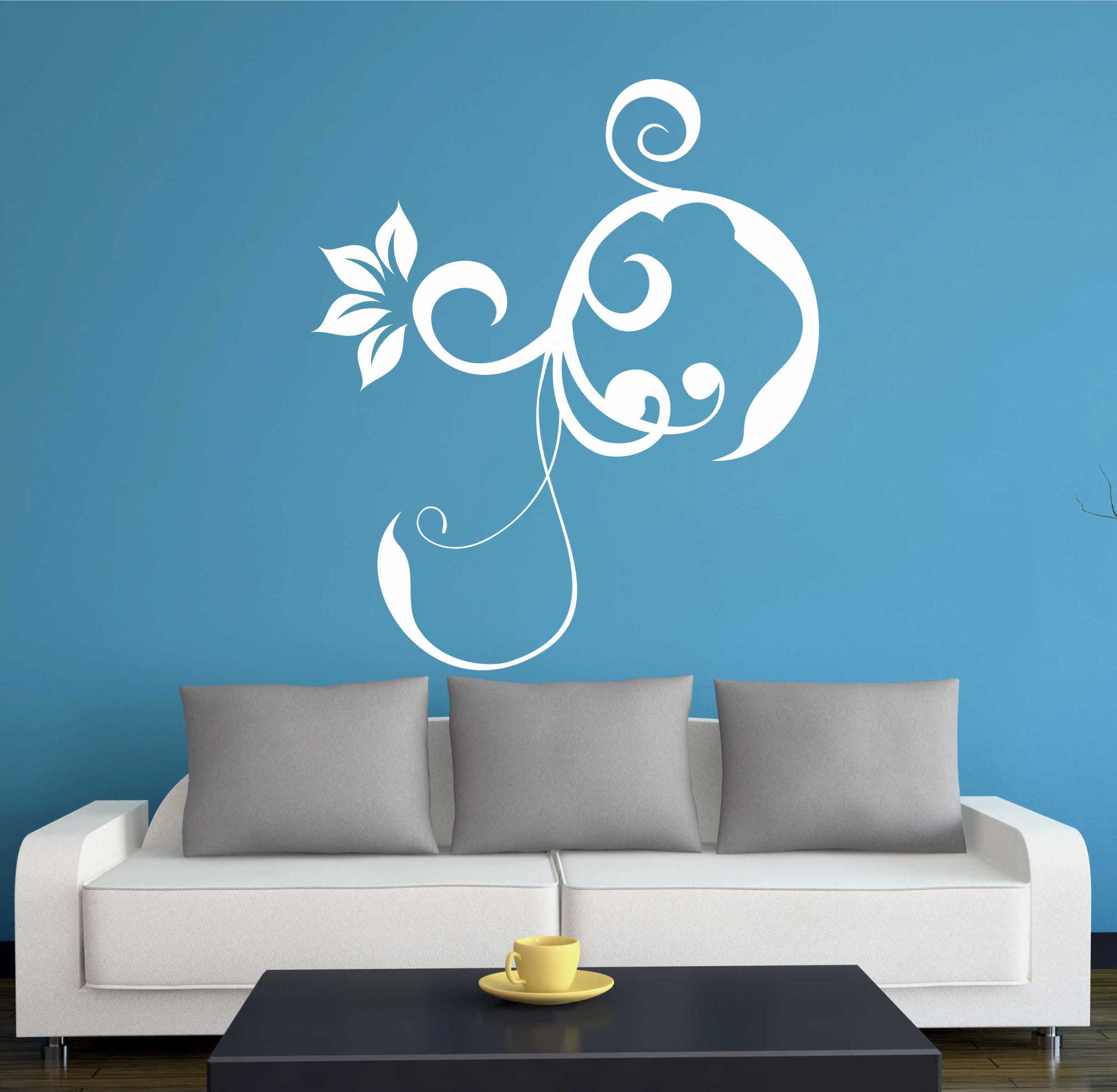 INDIGOS UG Wandtattoo Wandtattoo - Wandaufkleber - w313 Blume Ranke Baum Pflanze Garten