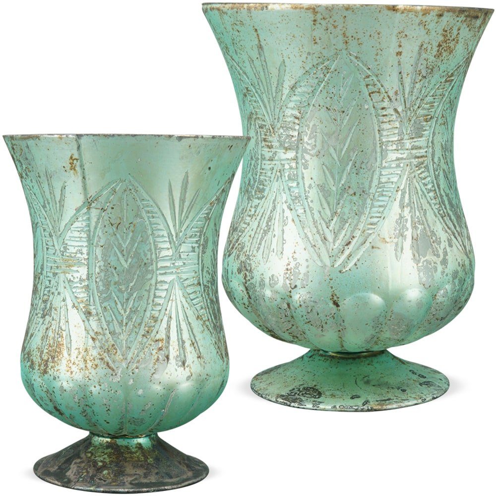 Teelichtglas Glas matches21 22 Windlicht Kerzenständer & HOME Verzierung HOBBY grün cm