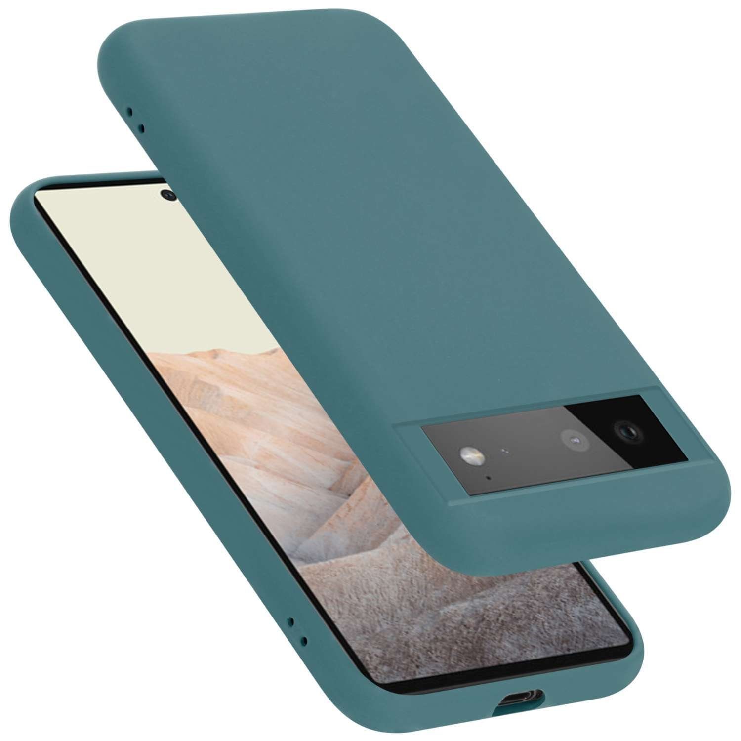 Cadorabo Handyhülle für Google PIXEL 6 Hülle Google PIXEL 6, Flexible Hülle TPU Silikon Schutzhülle Back Cover Case