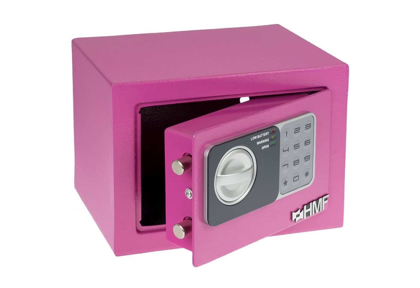 HMF Möbeltresor Tresor aus Stahl, Schließfach mit Elektronischem Schloss, 23 x 17 x 17 cm, pink