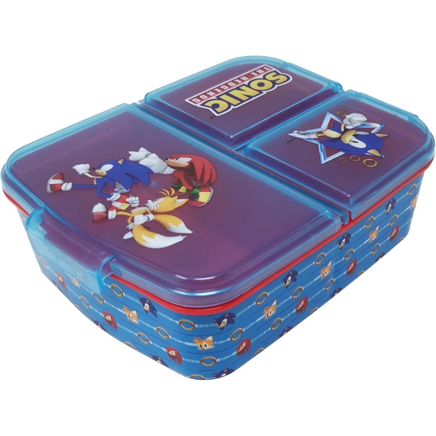 LuxusKollektion Lunchbox Brotdose Kinder Lunchbox Fächer Unterteilung BPAfrei Sonic