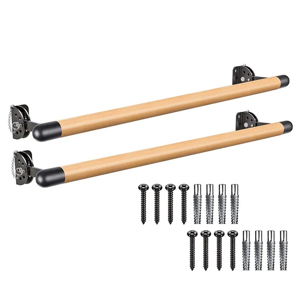 Divit Halter 2er-Set Balettstange Massivholz BS21 Workout Stange Wandmontage