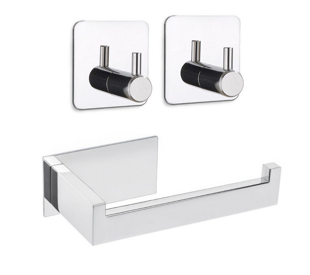 LIVINA HOME Handtuchhaken Handtuchhaken Haken selbstklebend, Toilettenpapierhalter ohne Bohren, Badezimmer, Bad, Küche