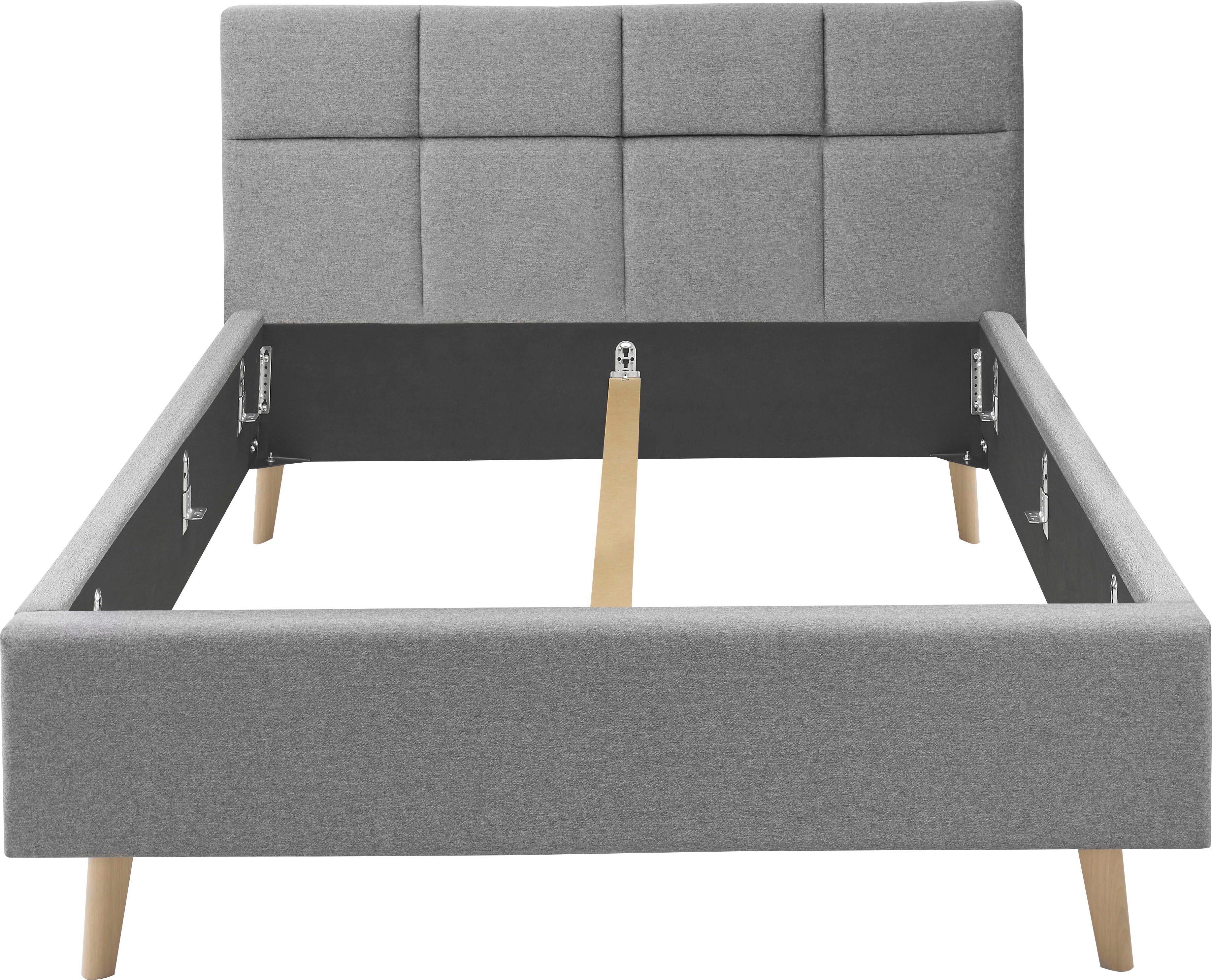 set one by Musterring Polsterbett Cary, wahlweise mit Matratze und Lattenrost, Füße in Eiche natur