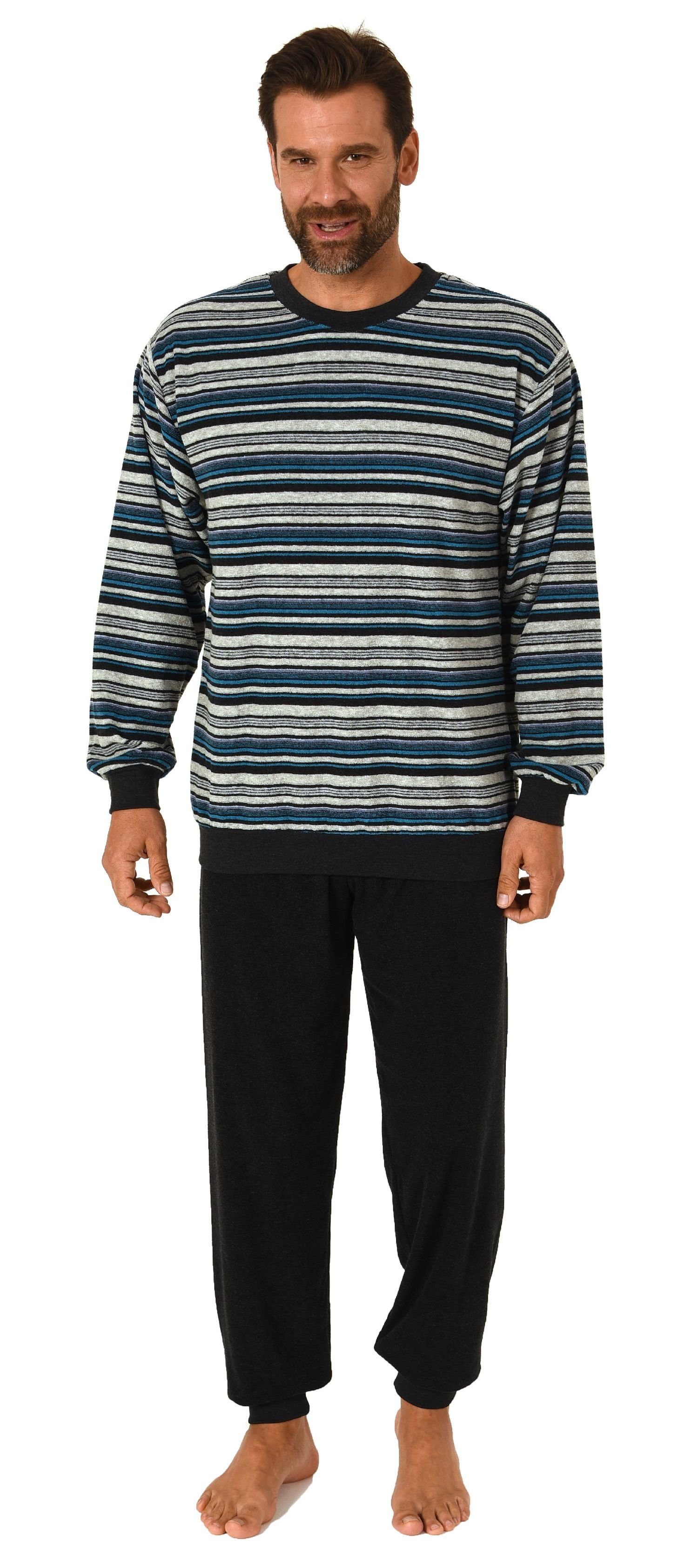 Normann Pyjama Herren Frottee Schlafanzug mit Bündchen - auch in Übergrößen günstig online kaufen