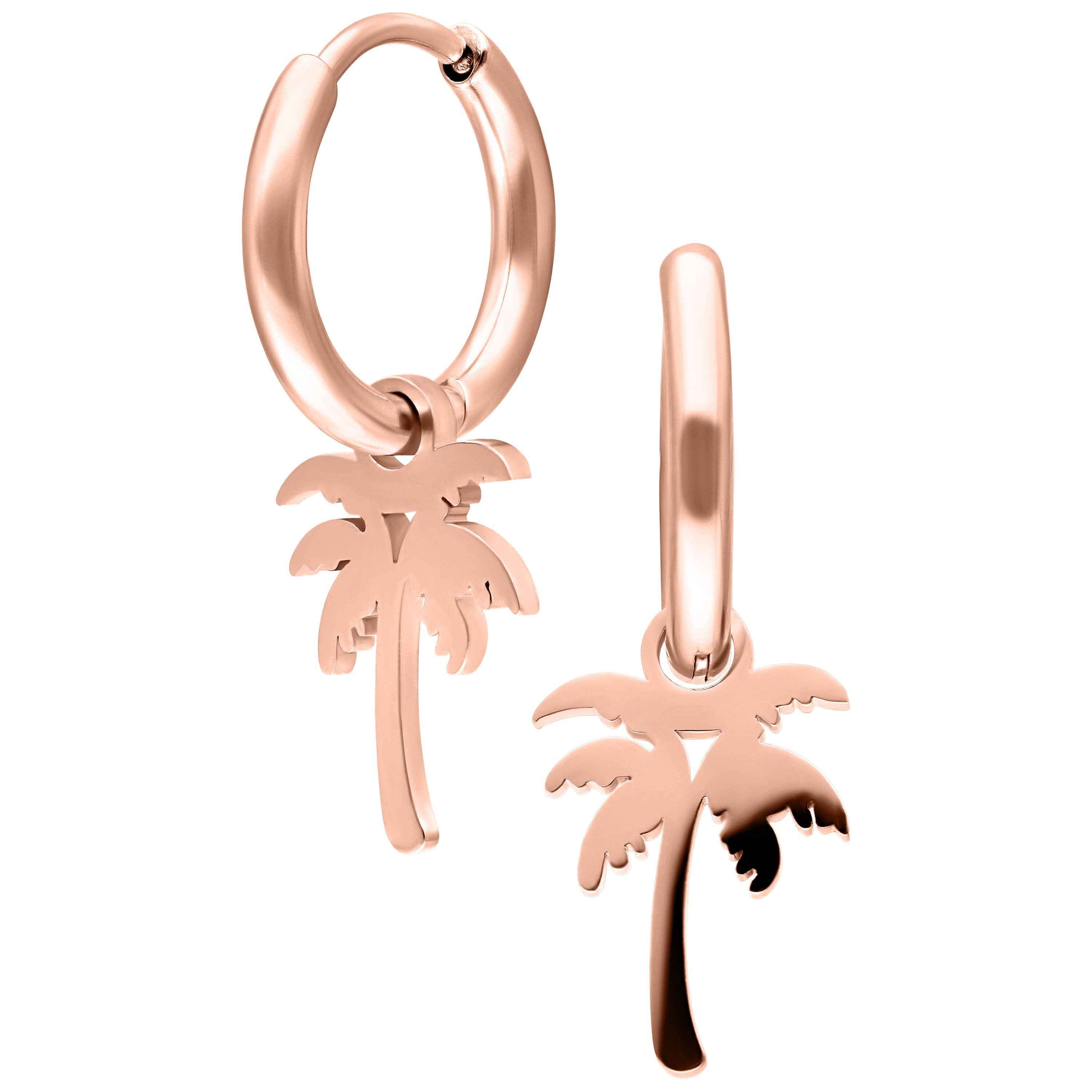 Paar Ohrhänger Mini Palm Hoops Pair - Roségold