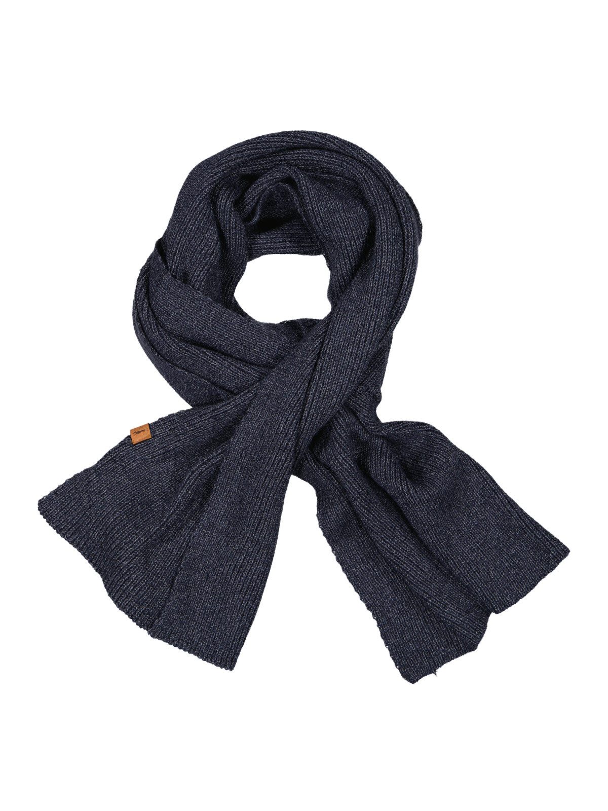 Strickschal Herren Schal uni, Indigoblau