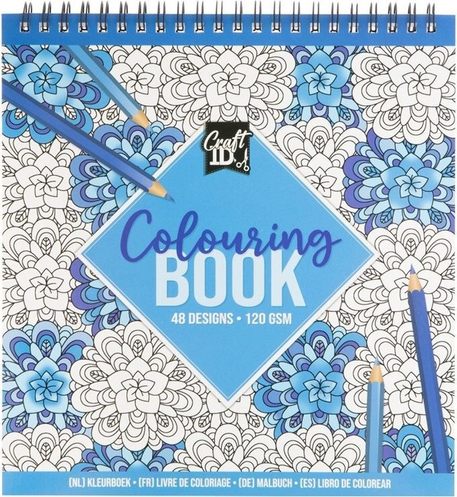 Creative Craft Group Malbuch CRAFT ID Antistress-Malpad Blau
