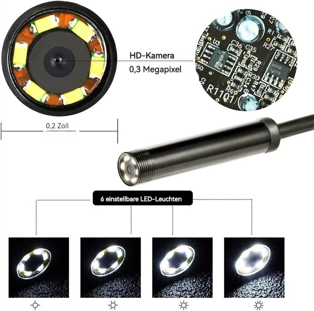 DÖRÖY 10M USB Android Wasserdicht Kamera Endoskop PC für Handy Inspektionskamera