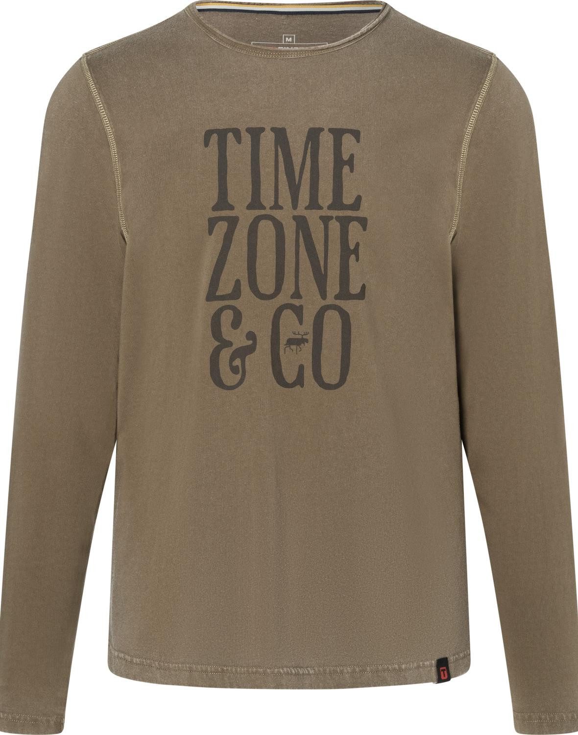 TIMEZONE T-Shirt Timezone Herren Langarm T-Shirt – Lässiges Longsleeve aus günstig online kaufen