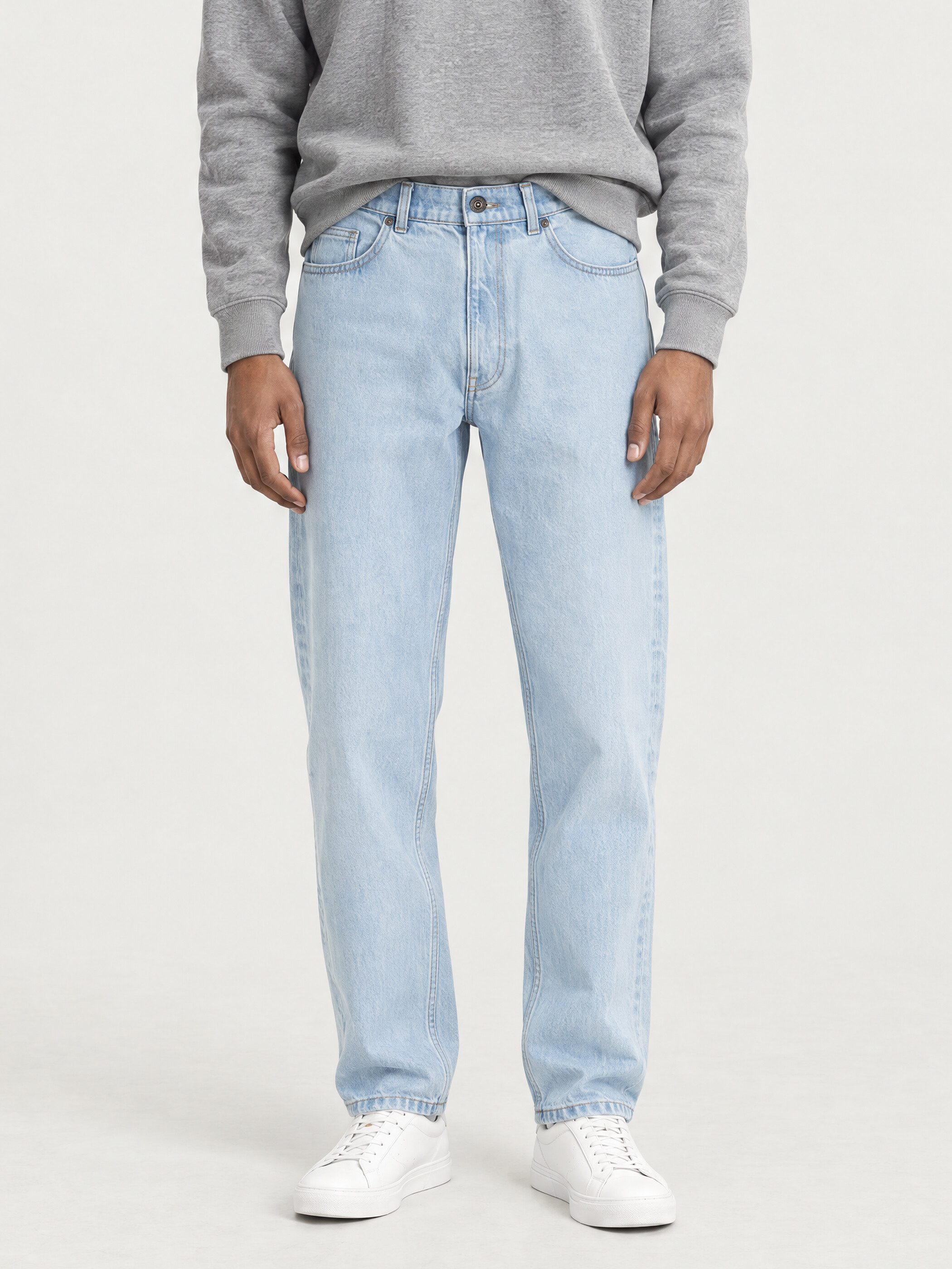 Pittman Loose-fit-Jeans Herren Jeans mit geradem Bein Lockere Herrenjeans, gerades Bein, 5-Pocket, 100% Baumwolle