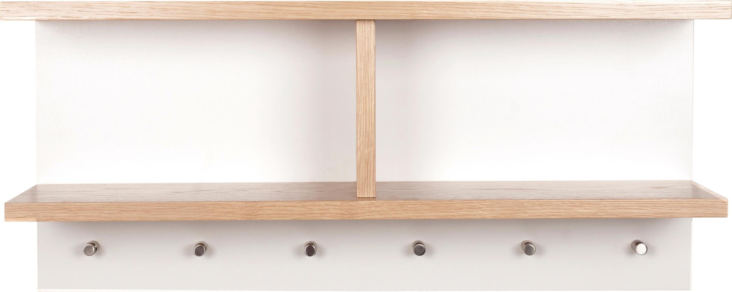 Woodman Garderobenpaneel Northgate, Holzfurnier aus Eiche, mit 6 Haken, FSC®-zertifiziert
