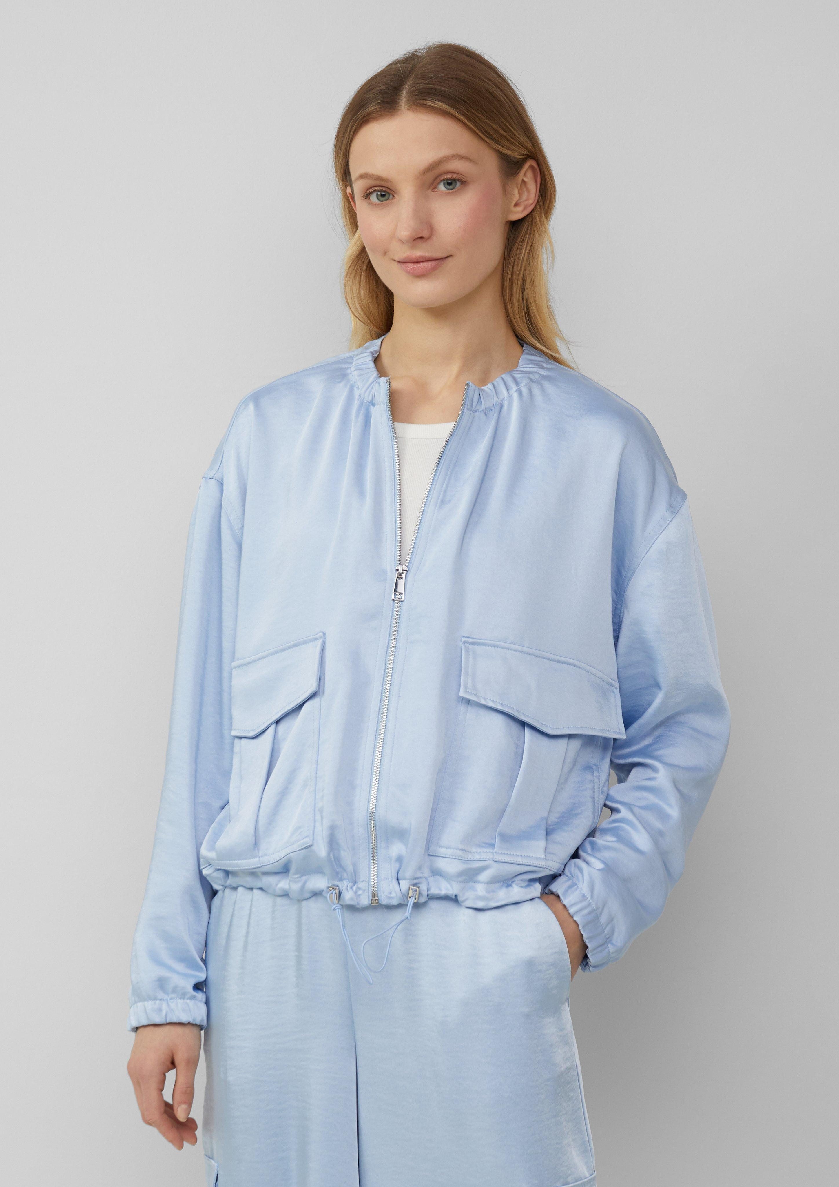s.Oliver Funktionsjacke Satin-Blouson mit aufgesetzten Taschen günstig online kaufen