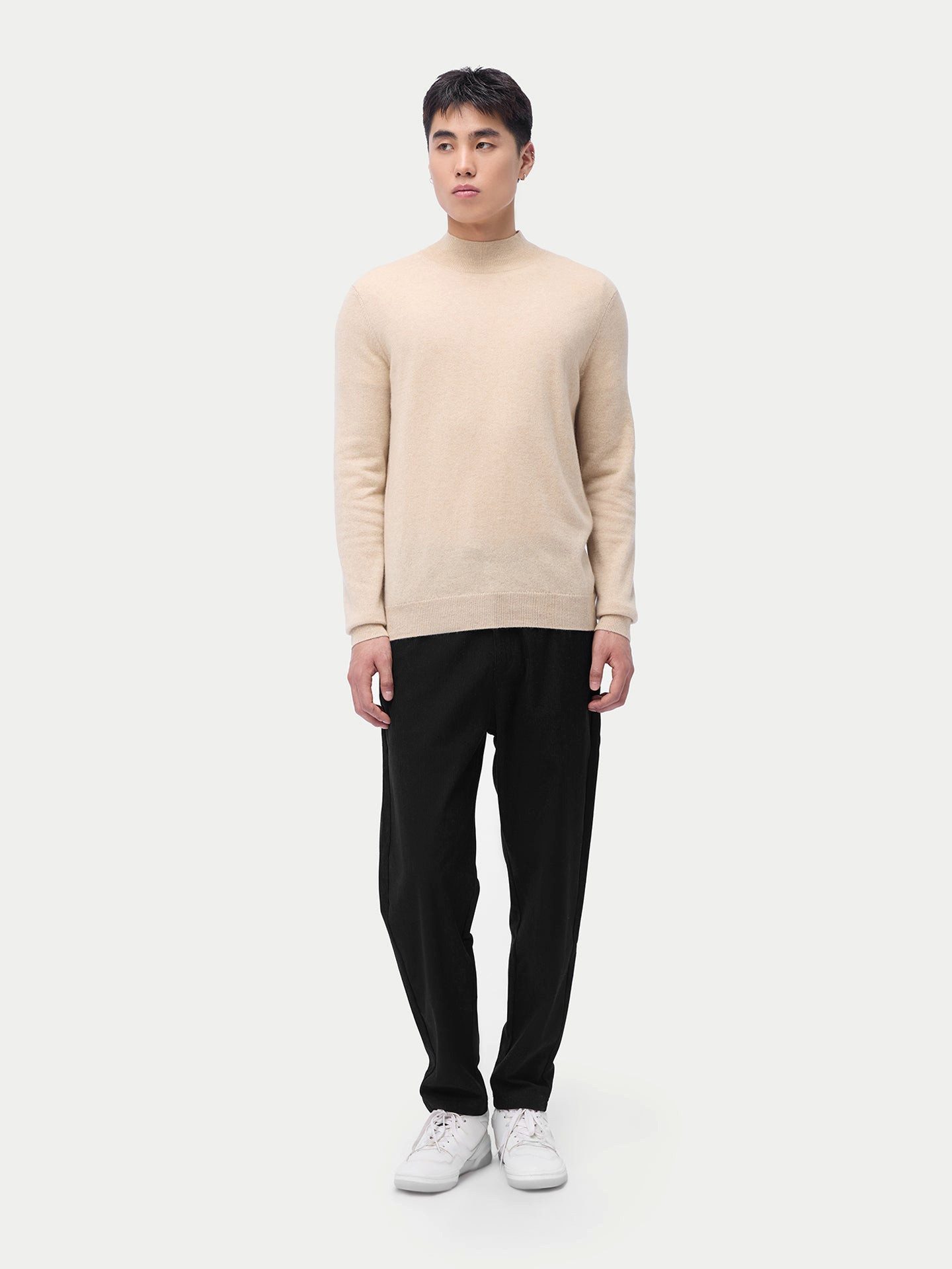 GOBI Cashmere Rundhalspullover Stehkragenpullover aus Kaschmir