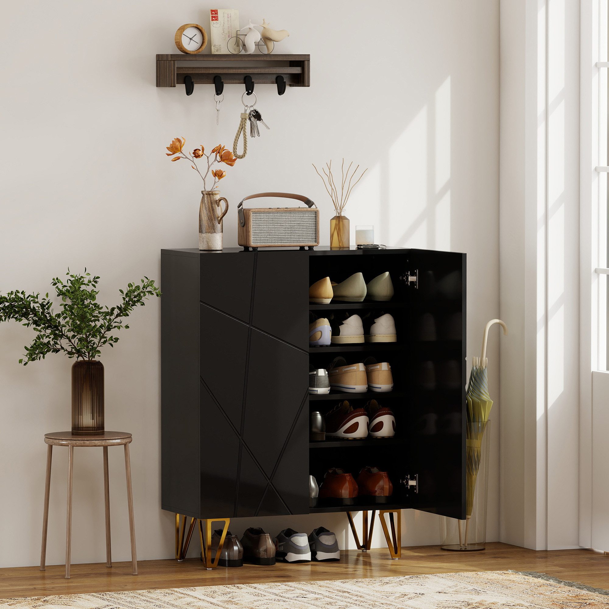 HOMCOM Schuhschrank für 15-20 Paar Schuhe (Größe 43, 1-St., mit Türen) Meta günstig online kaufen