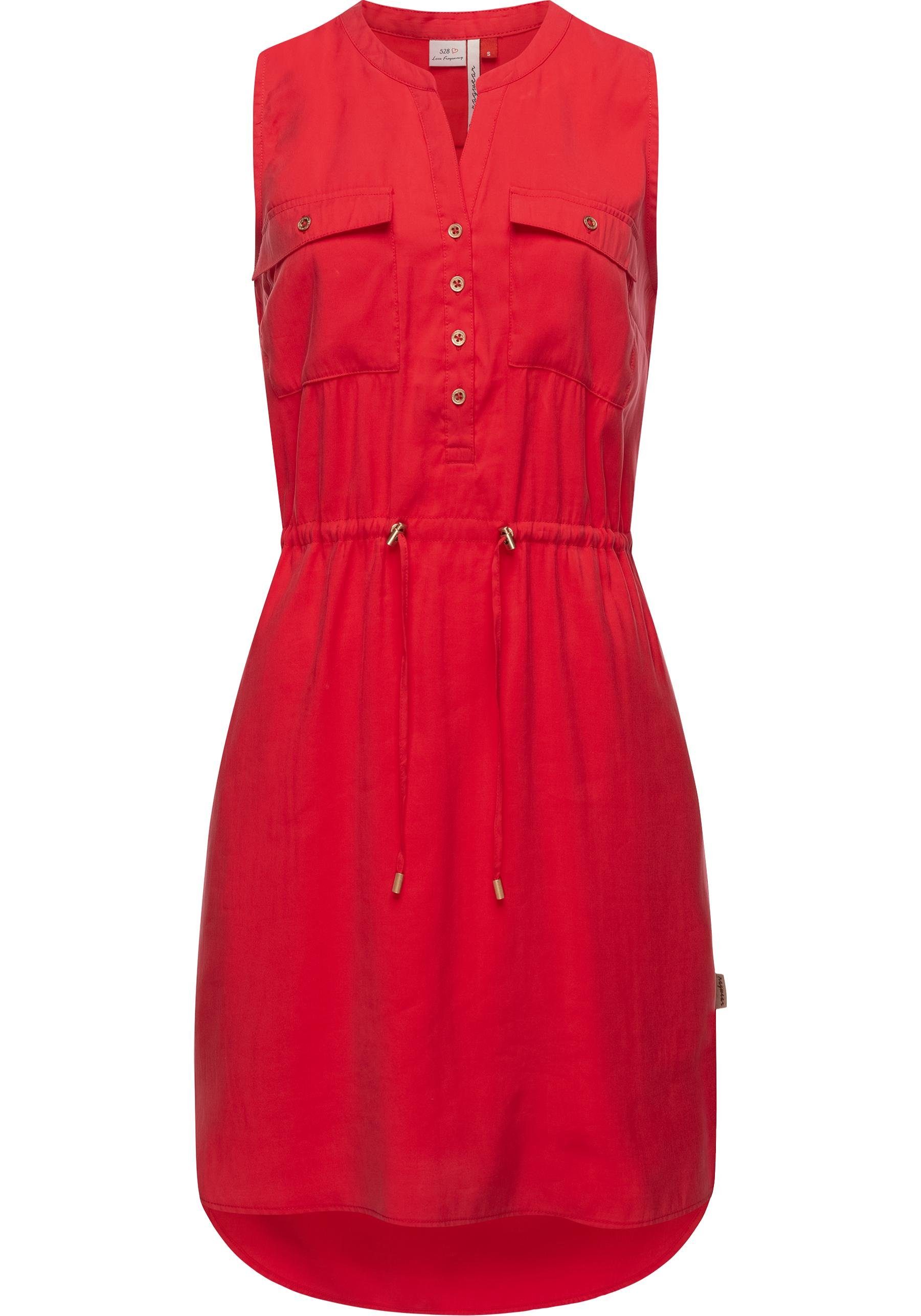 Ragwear Blusenkleid Roisin stylisches Sommerkleid mit Bindeband
