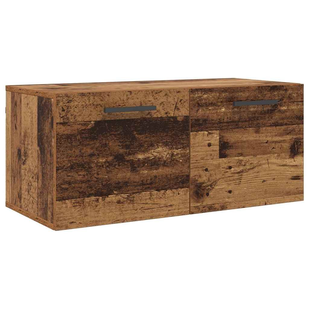 vidaXL Aktenschrank 80 x 365 x 35 cm Wandschrank Altholz 80x365x35 cm Spanplatte