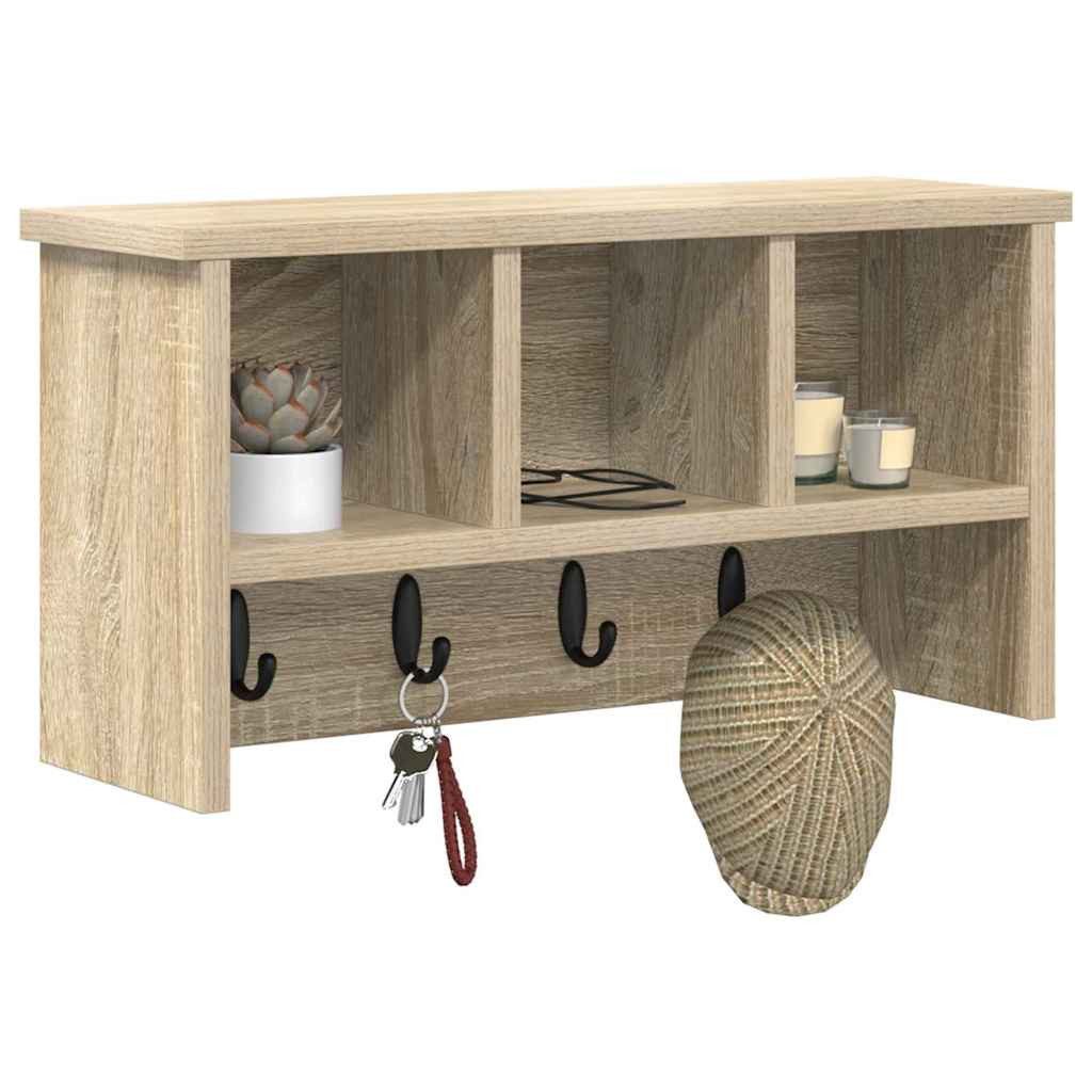 vidaXL Regal Wandmontierter Kleiderständer Sonoma-Eiche 50 günstig online kaufen