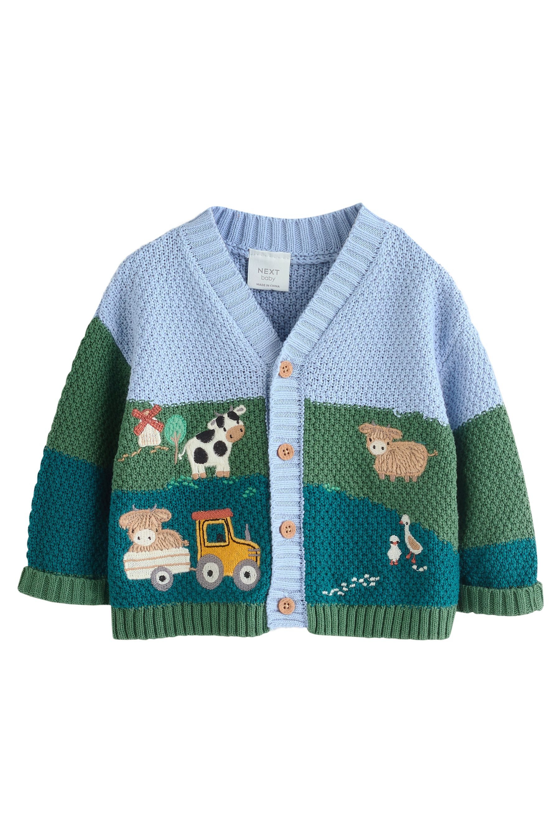 Next Strickjacke Baby-Strickjacke mit Stickerei (1-tlg)
