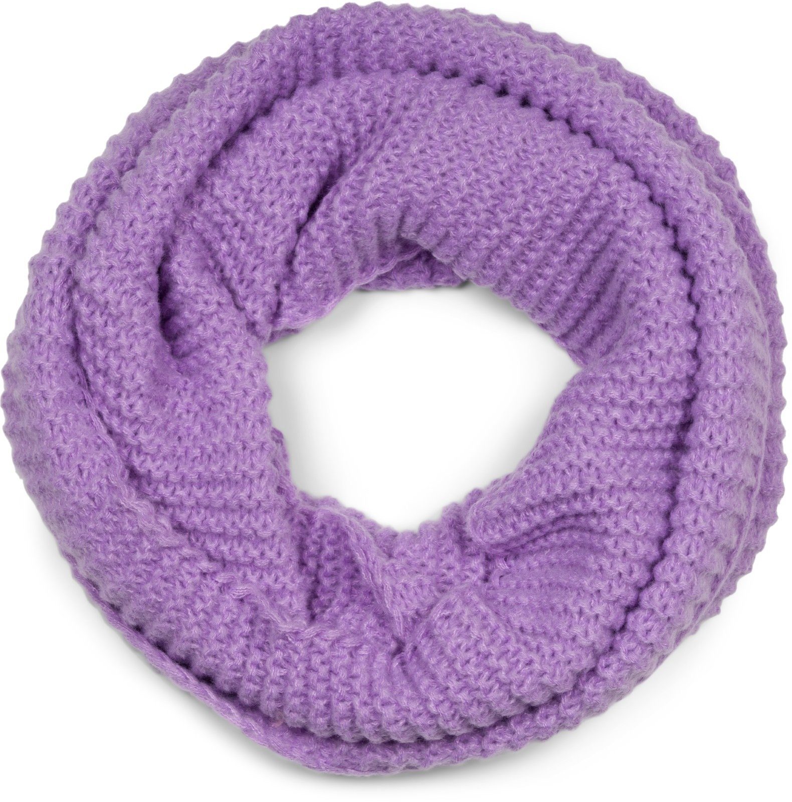 styleBREAKER Loop, (1-St), Strick Wellenmuster Violett Loop