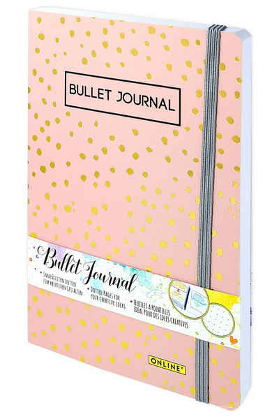 Online Pen Notizbuch Bullet Journal, gepunktet, 144 Seiten 120 g/m² Papier