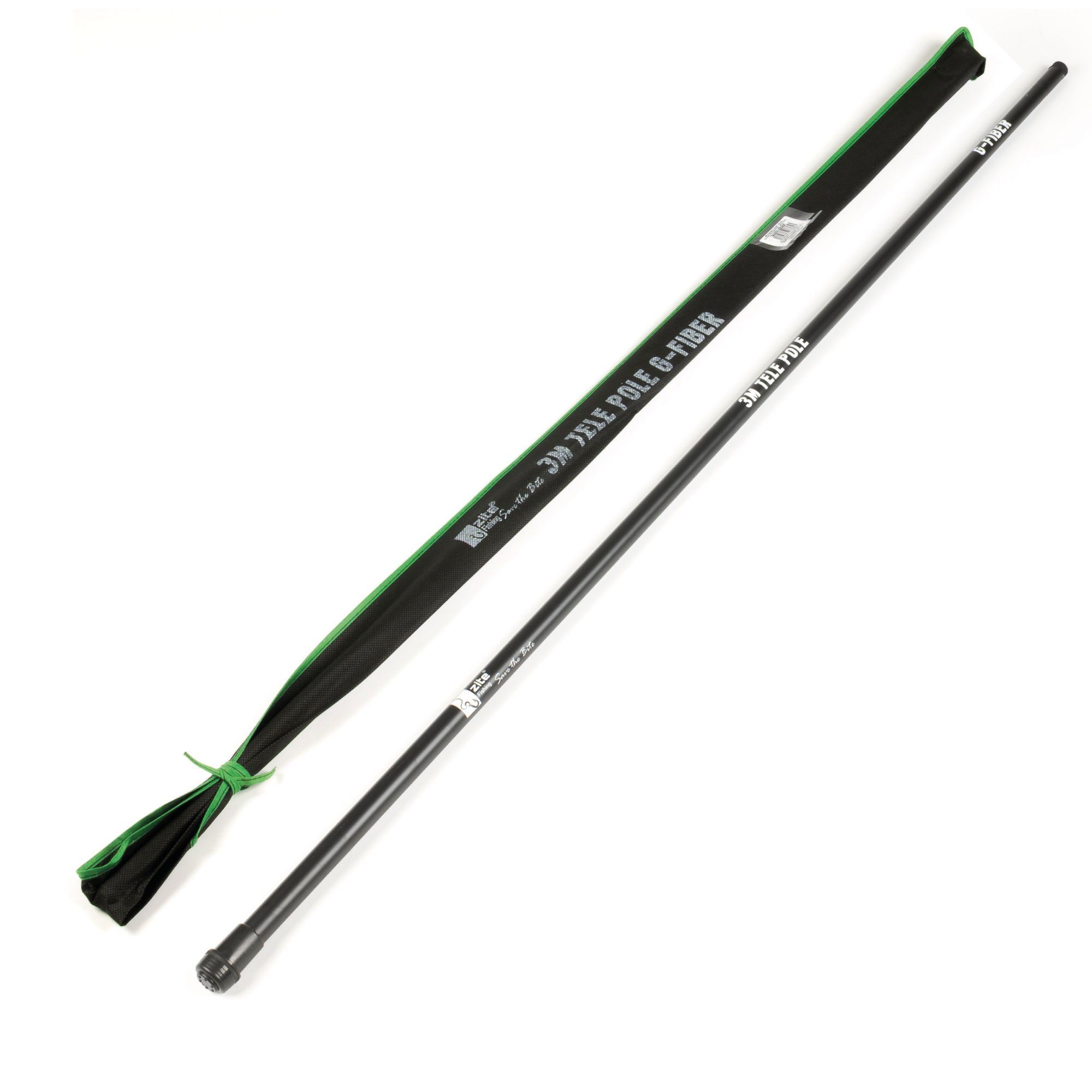 Stipprute 3m Glasfaser Teleskop-Stipprute mit Spitzenring & Stofffutteral