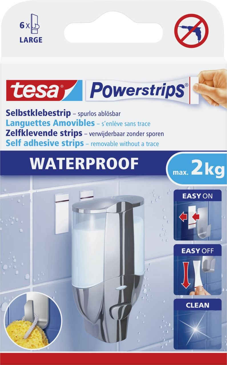 tesa Klebehaken tesa Haken Powerstrip Large weiß, waterproof