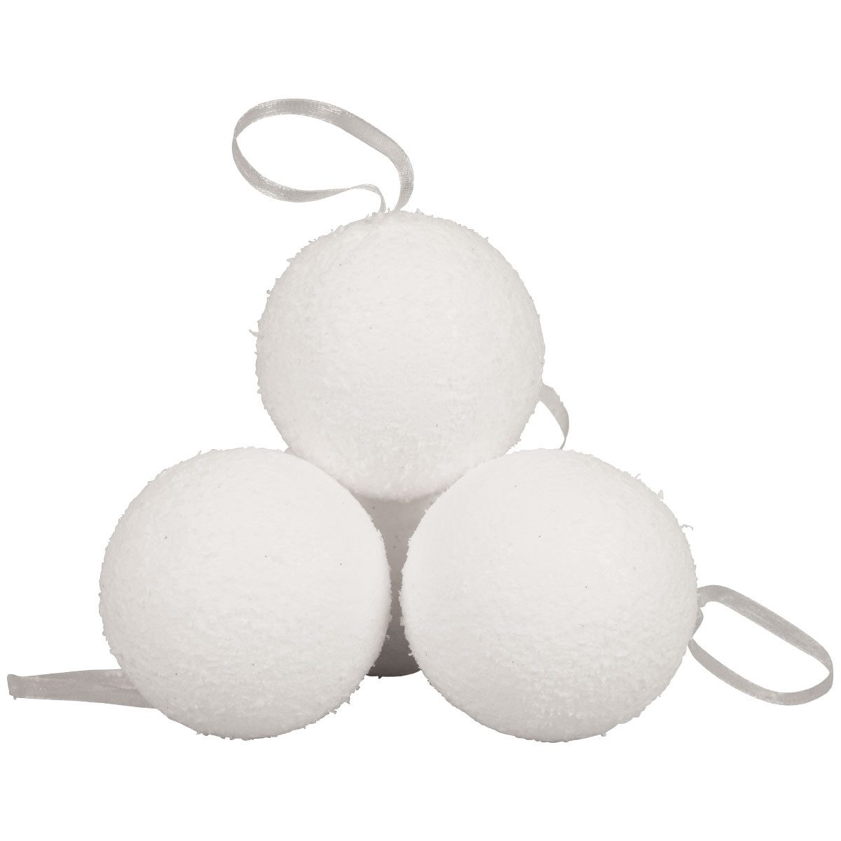 Kaemingk Schneemann Schneeball-Dekoration zum Aufhängen für Winter- und, 6 Stück