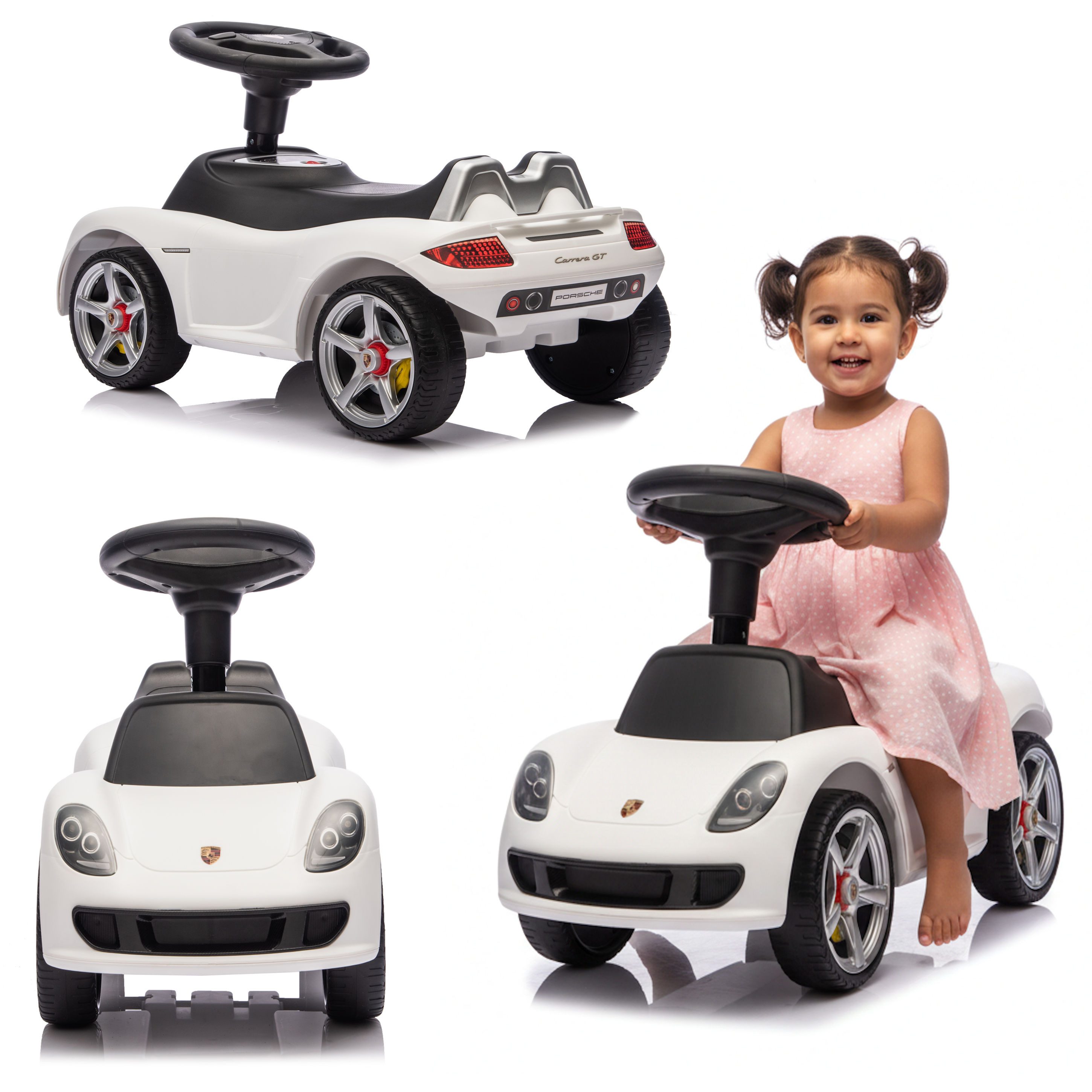 COIL Rutscherauto Kinderfahrzeug, Pushback-Auto, Kinderauto, ab 18 Monaten, Leise Räder, Hupengeräusch, Kennzeichen