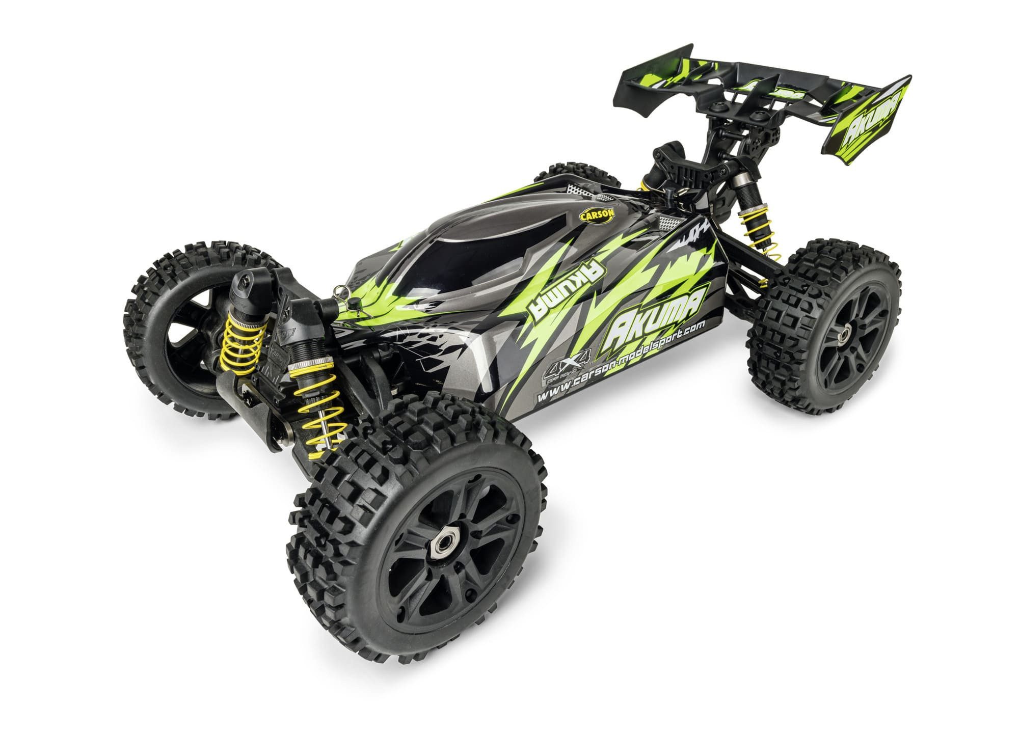 CARSON RC-Buggy Carson 1:8 Akuma Brushless RC Buggy 4WD 100% RTR SET grün