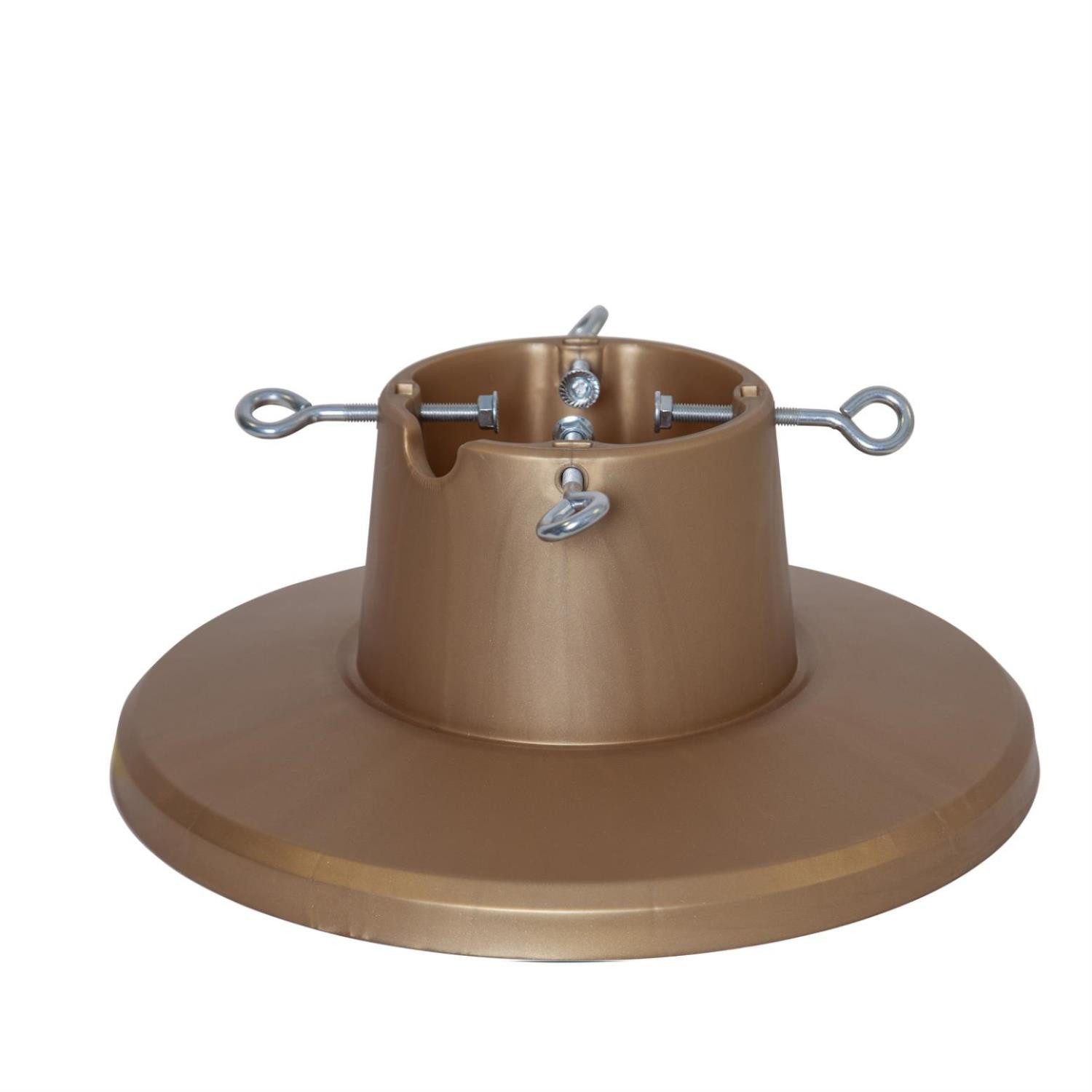 MARELIDA Christbaumständer Weihnachtsbaumständer Baumhöhe bis 2,1m Wassertank 1,6l gold (1-tlg)