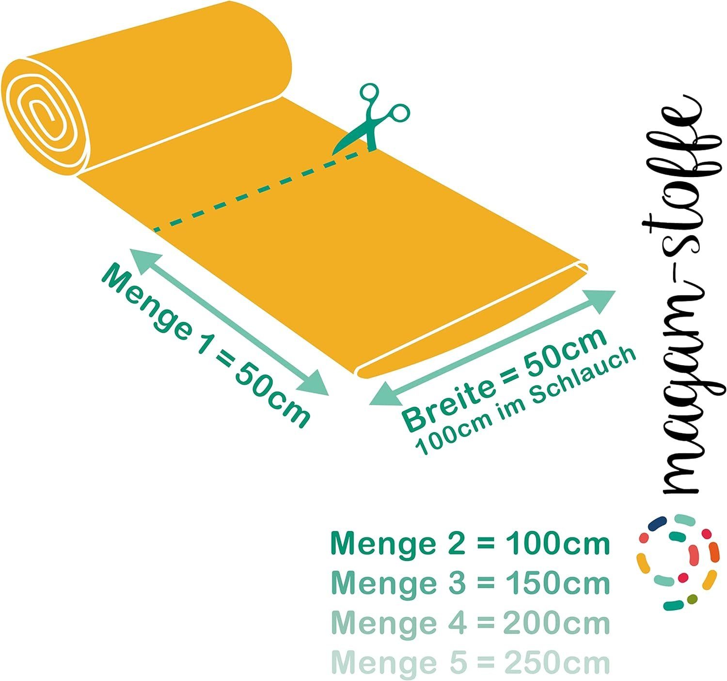MAGAM-Stoffe Stoff "Noah", Bündchenstoff Feinstrick uni einfarbig ÖKO-TEX Meterware ab 50cm