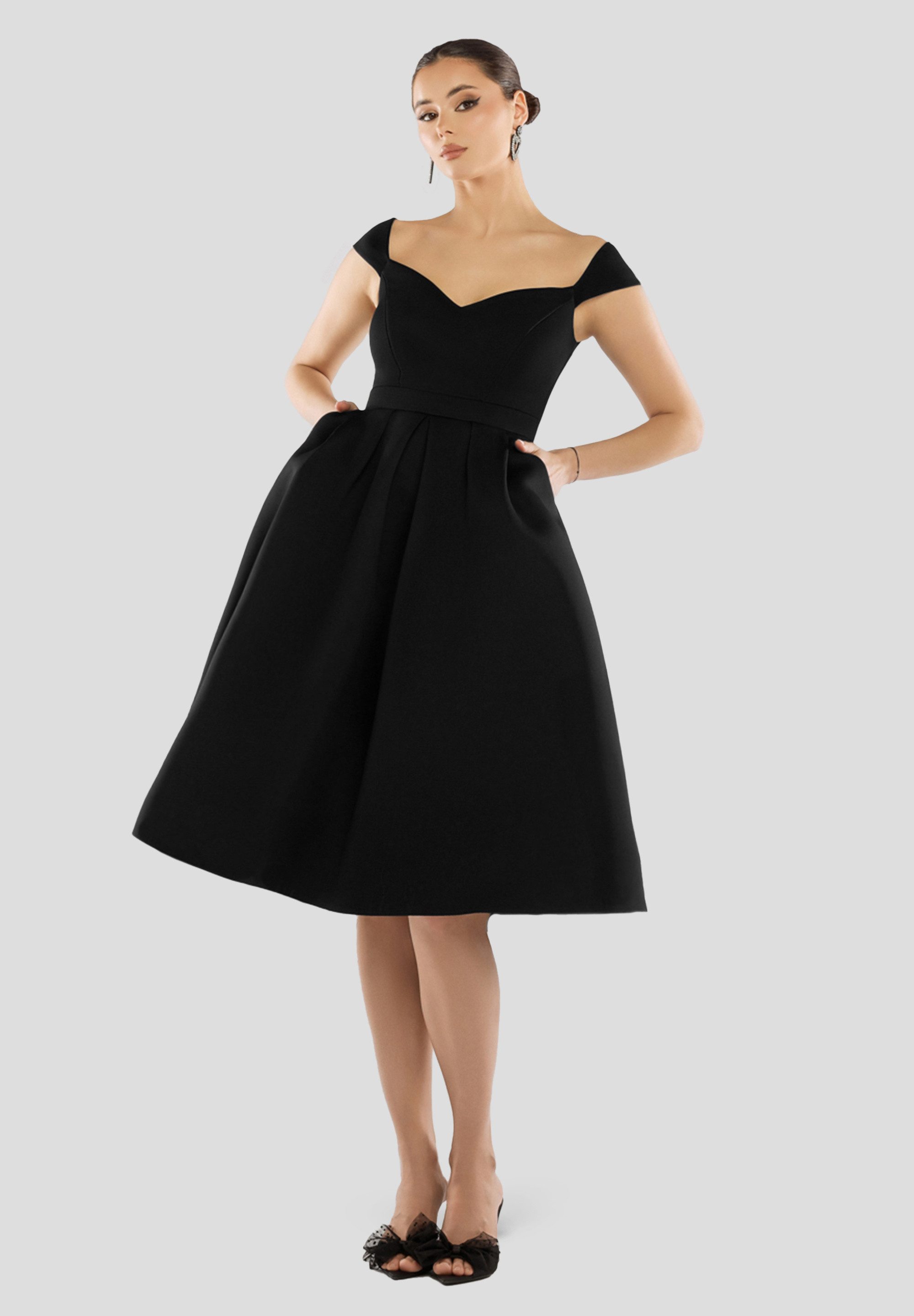 Goddiva Midikleid Scuba Foam Skater Midi günstig online kaufen