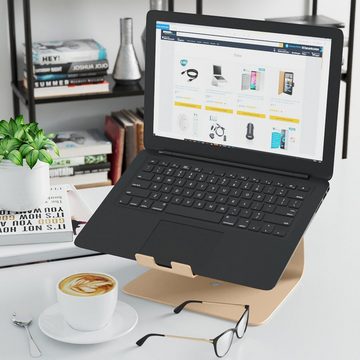 SLABO Notebookhalterung Laptopständer für MacBook, MacBook Air, MacBook Pro, Notebooks "Aluminium" - GOLD Laptop-Ständer