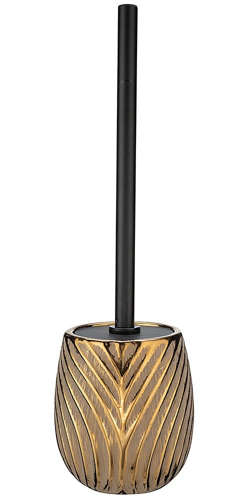 WENKO WC-Garnitur Modell Idro, WC-Bürstenhalter aus Keramik mit Linienstruk günstig online kaufen