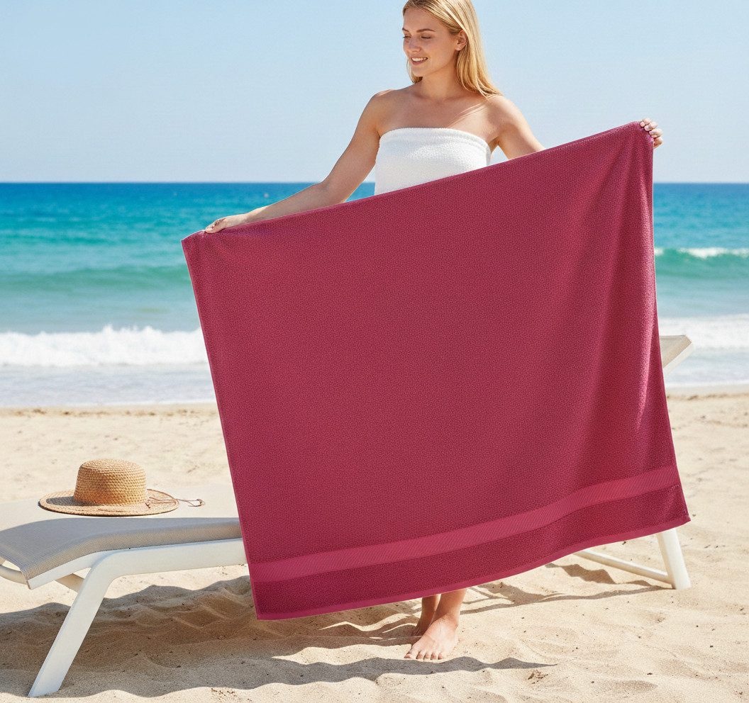 Betz Badetuch 2 Stück Badetücher PALERMO Größe 100 x 200 cm, 100% Baumwolle (Set), Badetuch