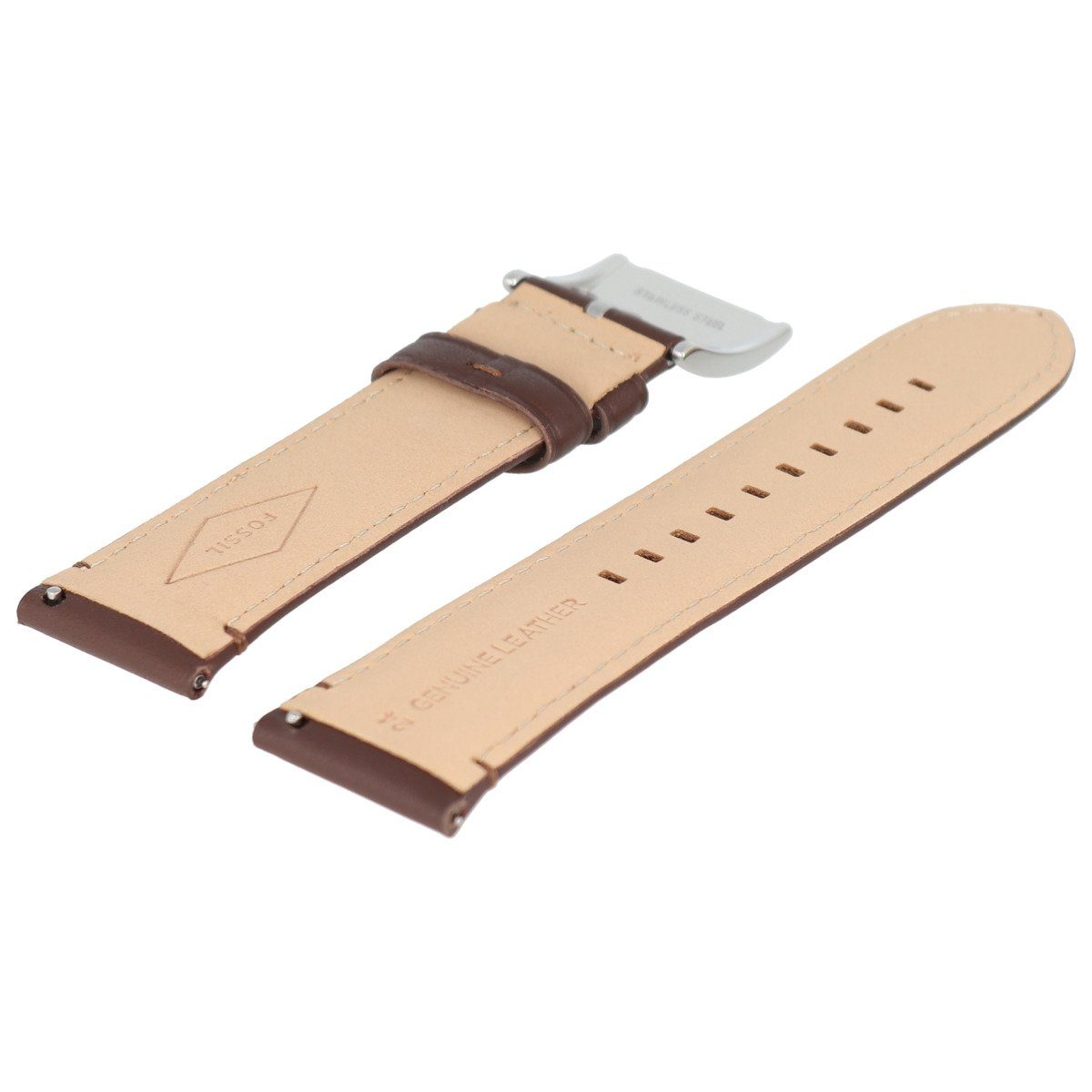 Fossil Uhrenarmband 24mm Leder Braun FS-4865 – Bild 4 von 5