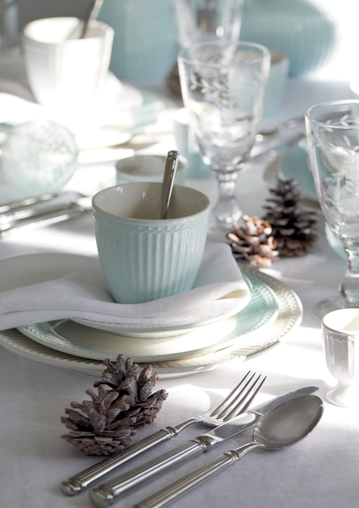 Greengate Frühstücks-Set Alice Frühstücksset pale blue 18tlg