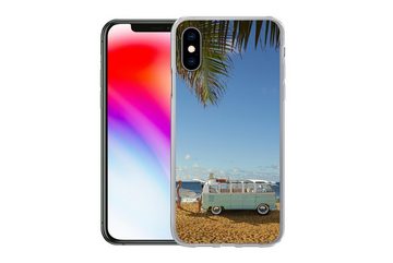 MuchoWow Handyhülle Strand - Bus - Surfen, Handyhülle Apple iPhone X/10, Smartphone-Bumper, Print, Handy