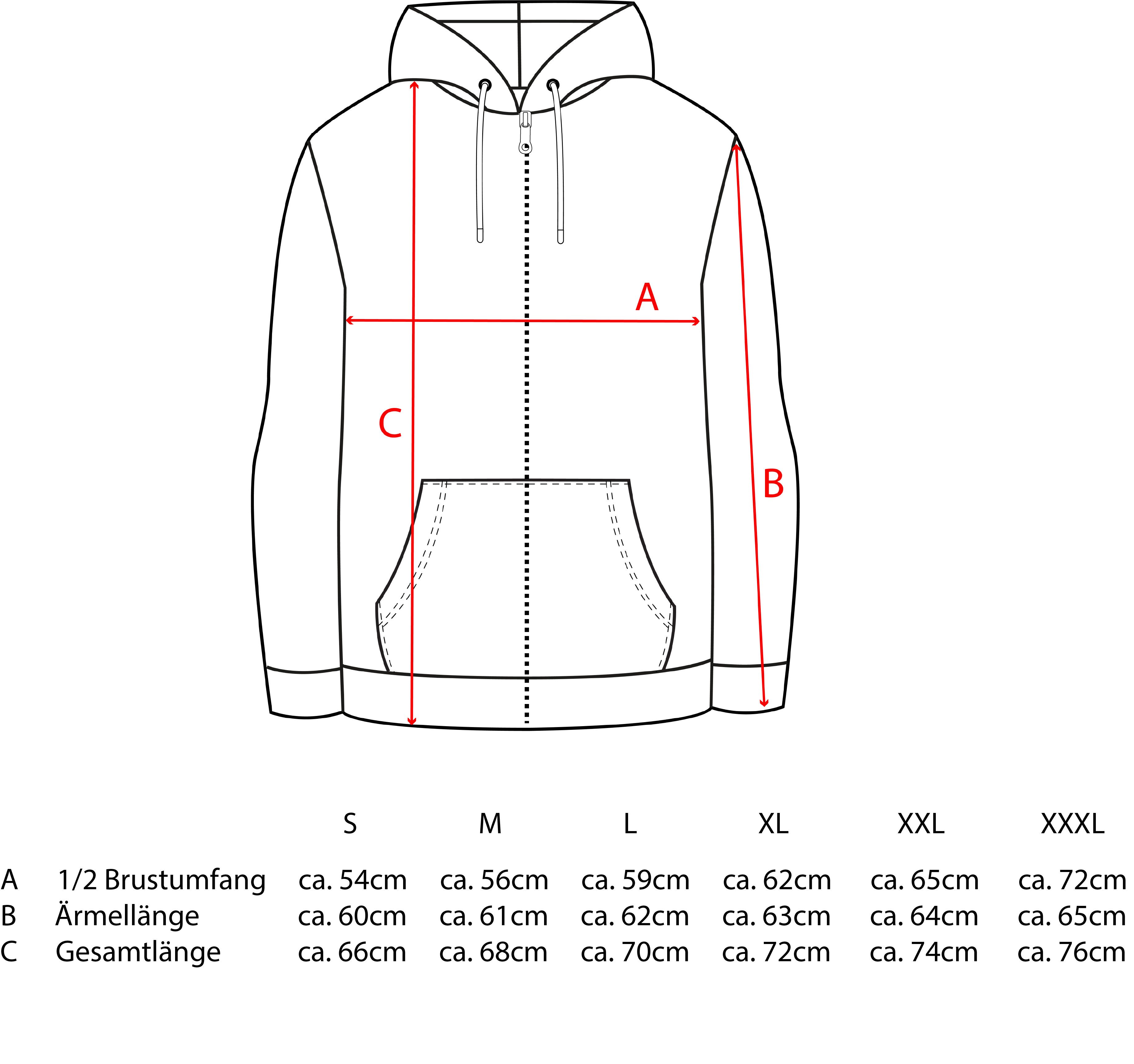 Zwillingsherz Kapuzensweatjacke "Rahel" Langarm, Kapuze, Reißverschluss, modisch, Schriftzug, Taschen – Bild 3 von 3