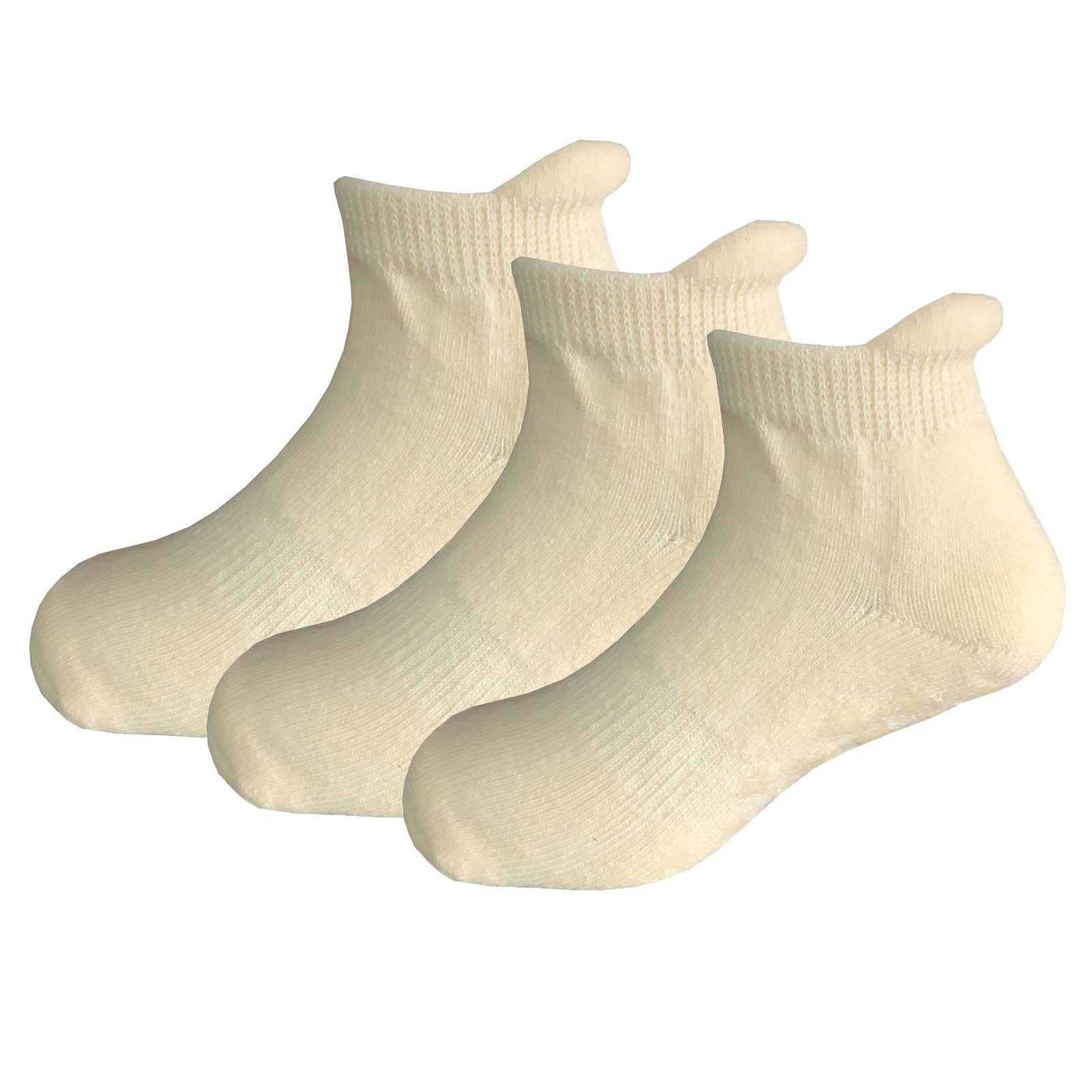 Yalion Arbeitssocken Babysocken (3-Paar) Anti-Rutsch-Socken Weiche Kinder Baumwoll Socke Atmungsaktiv und warm Gelb | Wintersocken