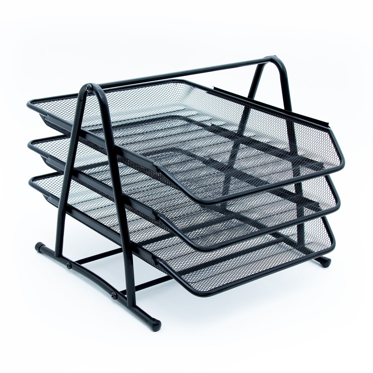 Intirilife Organizer (1 St), Dokumentenablage mit 3 Fächern aus Eisen Briefablage 30.5 x 35 x 26 cm