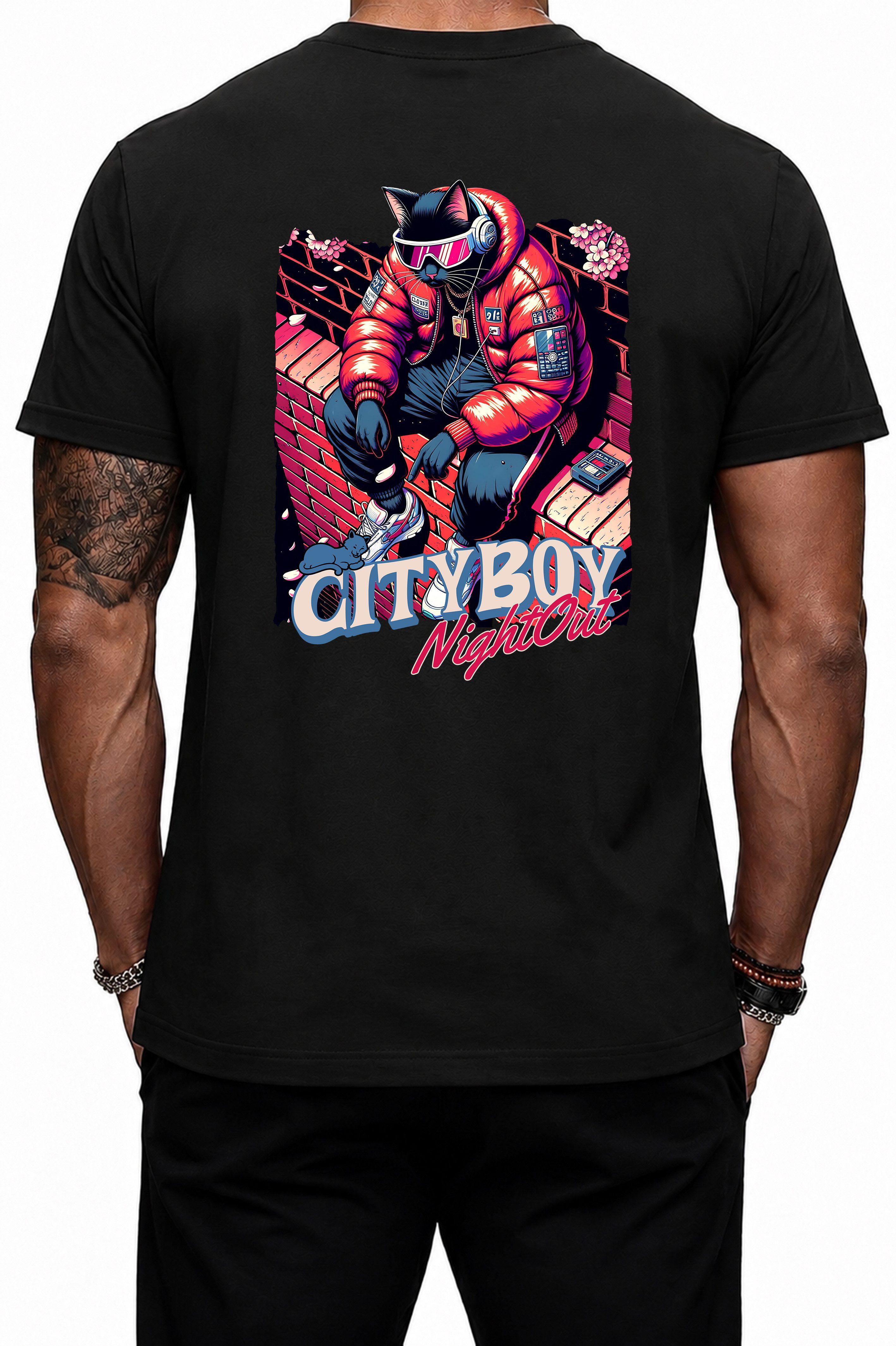 Banco T-Shirt Herren Casual Kurzarm Rundhals Sommer Basic Shirt "City Boy" aus 100% Baumwolle