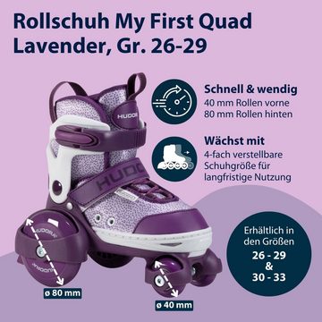 Hudora Rollschuhe My First Quad Skates, verschiedene Farben, Gr. 26-33, größenverstellbar, Belüftungssystem